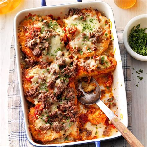 Beefy Eggplant Parmigiana Recipe | Taste of Home