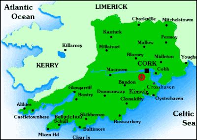 Cork Map Regional City of Ireland - Map of Ireland City Regional Political