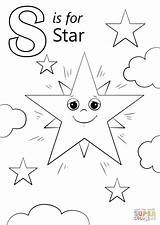 Letter S Is For Star Coloring Page  Free Printable Pages sketch template