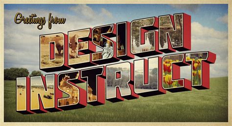 Design a Retro Postcard with 3D Text - WebFX