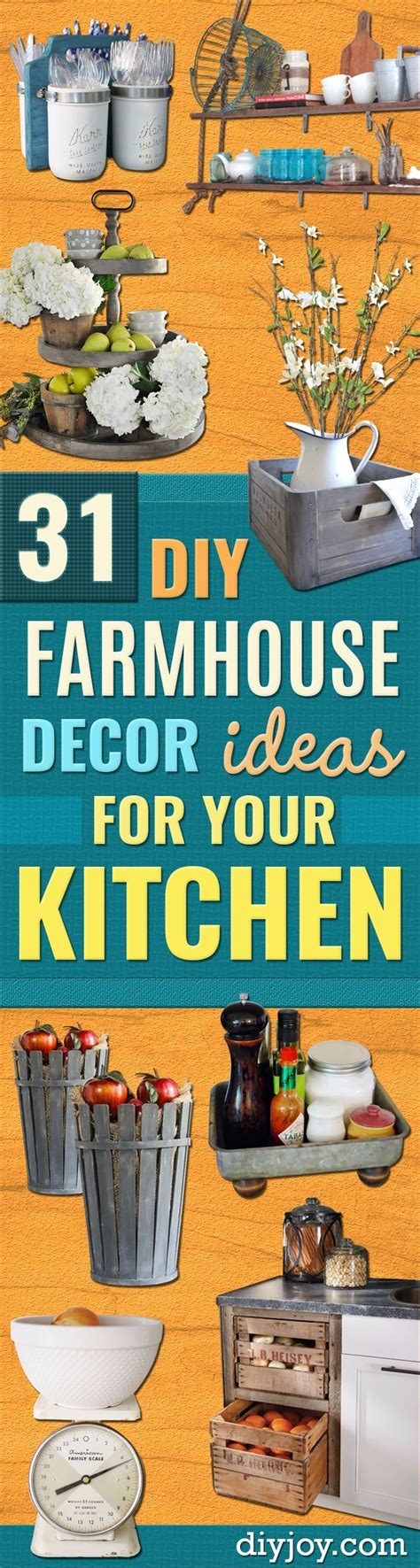 DIY Farmhouse Kitchen Decor Ideas -31 Rustic Crafts