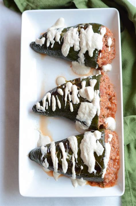 Spicy Stuffed Pasilla Peppers with Cashew Cream Sauce-13 | CaliGirl Cooking