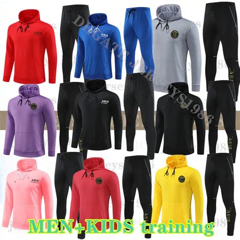 2023 MBAPPE Tracksuit Hooded Soccer Training Kit For Kids And Adults ...