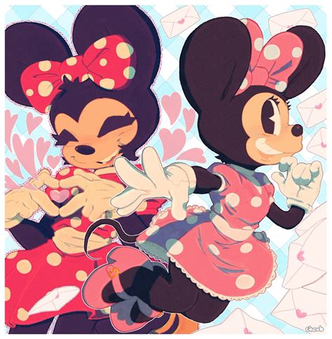 「sweet valentine Minnie💌 」|cheeb(art grind)のイラスト