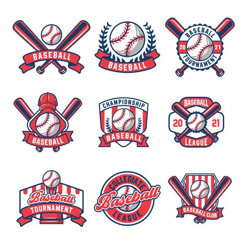 Colorful Baseball logo and insignias collection 6034434 Vector Art at ...