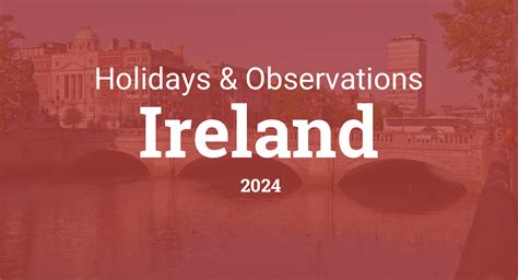 Holidays and Observances in Ireland in 2024