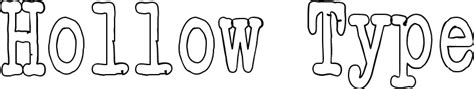 Hollow Type font