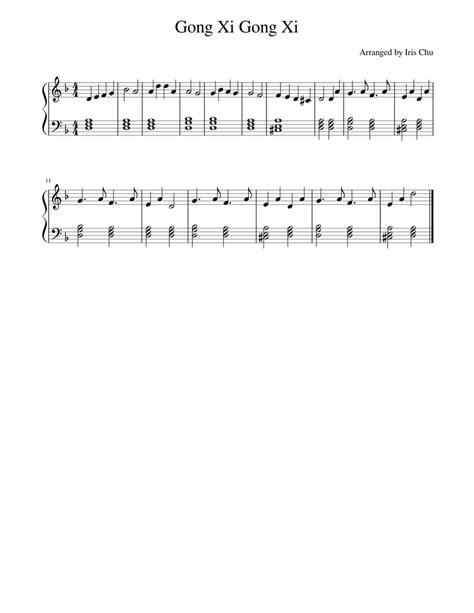 Gong Xi Gong Xi (Easy) Sheet music for Piano (Solo) | Download and print in PDF or MIDI free ...