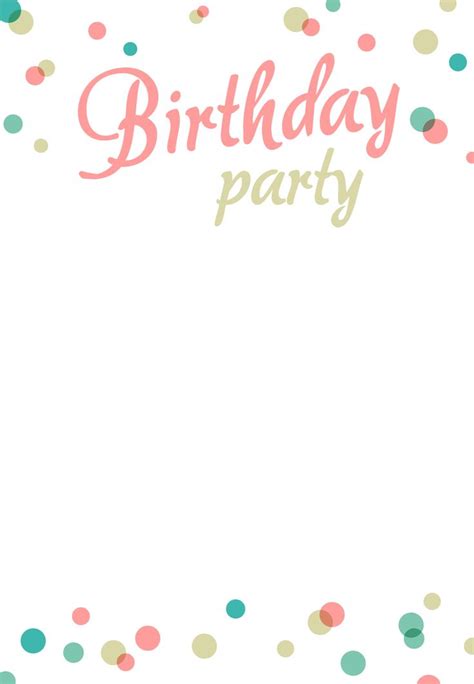 FREE Birthday Invitations for Kids | FREE Printable Birthday Invitation Templates - Bagvania