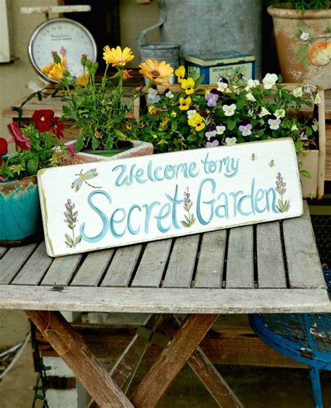 Welcome to my Secret garden signcustom wood signgarden | Etsy