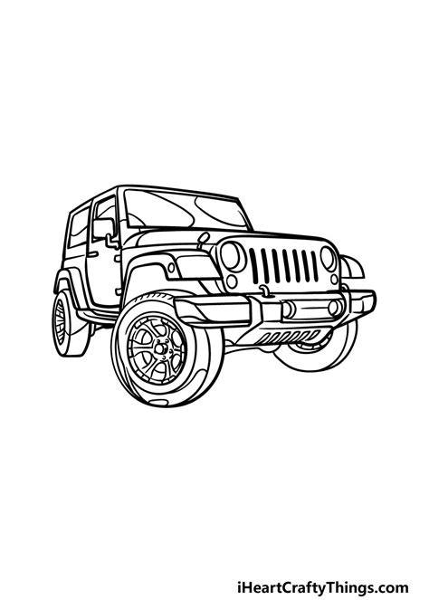 Jeep Drawing - How To Draw A Jeep Step By Step