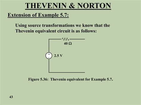 Thevenin and Norton's theorem