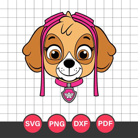 Skye Head Svg, Skye Paw Patrol Svg, Paw Patrol Svg, Cartoon - Inspire Uplift