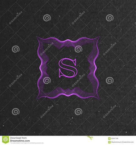 Vector floral monogram stock vector. Illustration of label - 62847199