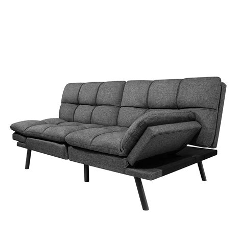 Futon Sofa Bed, Modern Convertible Futon Sleeper Couch Daybed with Adjustable Armrests for ...