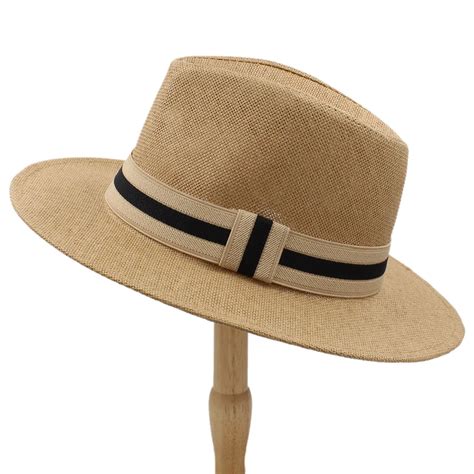 2019 6 Color Summer Women Men Straw Sun Hat With Wide Brim Panama Hat ...