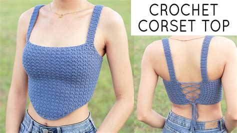 Easy Crochet Corset Top Tutorial | Crochet Crop Top | Chenda DIY - YouTube