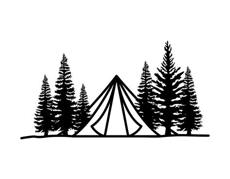 cute tent silhouette 2710982 Vector Art at Vecteezy