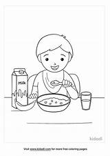 Healthy Eating Plate Coloring Page sketch template