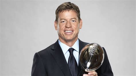 Troy Aikman Holding Super Bowl Trophy