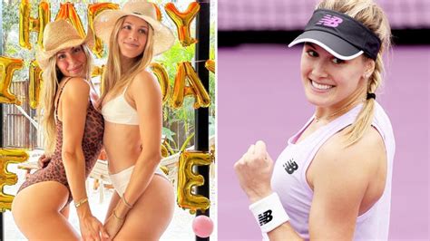 Eugenie Bouchard's eight-year first in birthday photo with twin sister