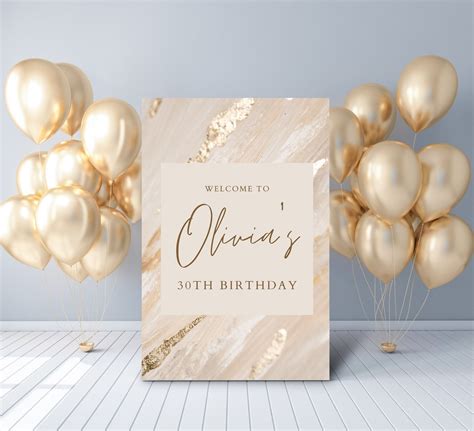 Gold and Blush Party Welcome Board Sign Birthday Welcome Sign Gold Leaf ...