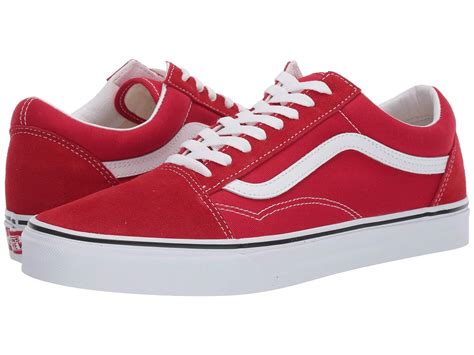 Vans VN0A4BV5JV6 Old Skool in Racing Red / White - Women's 10 / Men's 8 ...