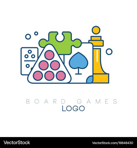 Abstract logo design with board games modern Vector Image