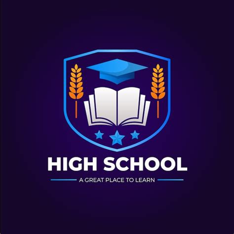 Free Vector | Gradient high school logo design