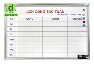 BẢNG KẾ HOẠCH CÔNG VIỆC, MUA BẢNG LỊCH CÔNG TÁC Ở ĐÂU GIÁ RẺ bangtu.vn