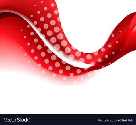 Abstract red color wave design element Royalty Free Vector