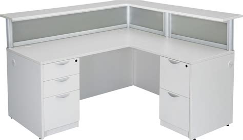 Modern L Shaped Reception Desk With Drawers, 55% OFF