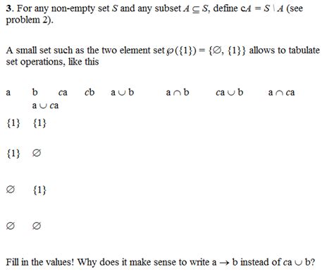 Solved For any non-empty set S' and any subsets A subset S, | Chegg.com