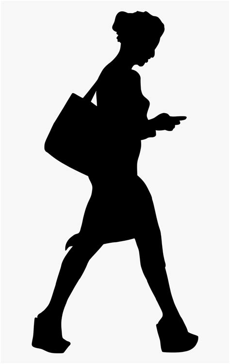 Woman Walking Silhouette Png, Transparent Png - kindpng