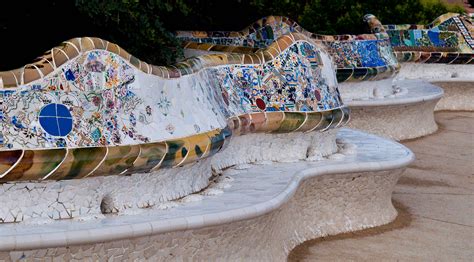 Park Guell Mosaic Benches | Fair grounds, Mosaic, Park