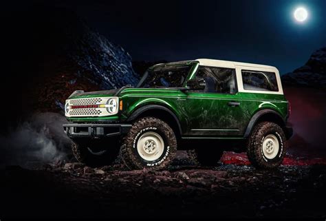 Everglades Green Ford Bronco Heritage Edition Comes to Life in Nocturnal Render - autoevolution