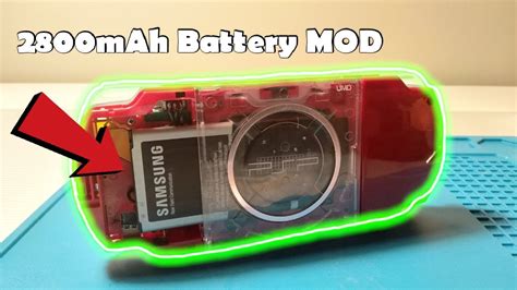 PSP 2800mAh Battery Mod - YouTube