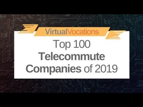 Virtual Vocations shares its list of the Top 100 Telecommute Companies ...