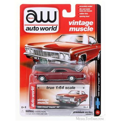 1966 Chevy Impala, Regal Red - Auto World AW64042B - 1/64 Scale Diecast ...