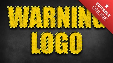 Warning Text Style Effect | Font Generator