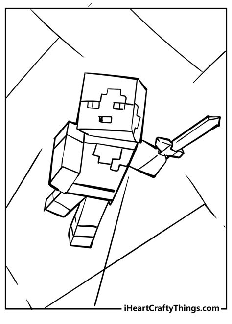 Sky Does Minecraft Coloring Pages