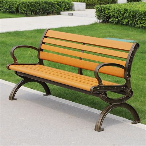 Ourdoor Park WPC Bench made of composite material and aluminium alloy ...