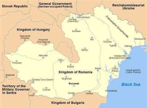 Romania and territories under Romanian... - Maps on the Web