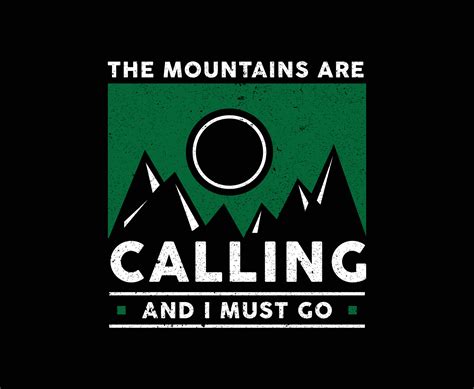 The Mountains Are Calling illustration Vector T-shirt Design 12995436 ...