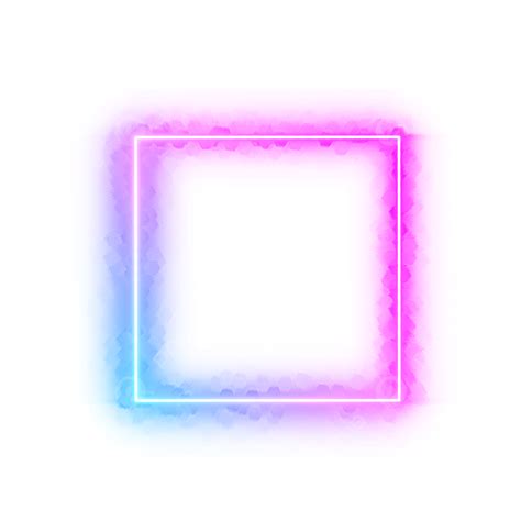 Neon Border Pink Blue Hexagon Deflection Square Frame, Neon, Neon Border, Border PNG Transparent ...