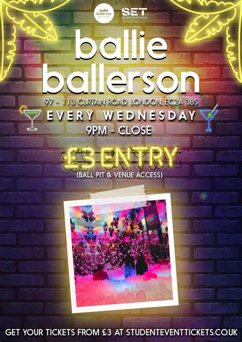 WEDNESDAYS @ BALLIE BALLERSON tickets on Wednesday, 5 Mar | TicketHook ...