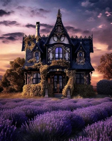 Lavender House😍😍 | Witchy house exterior, Dream house, Fairytale house