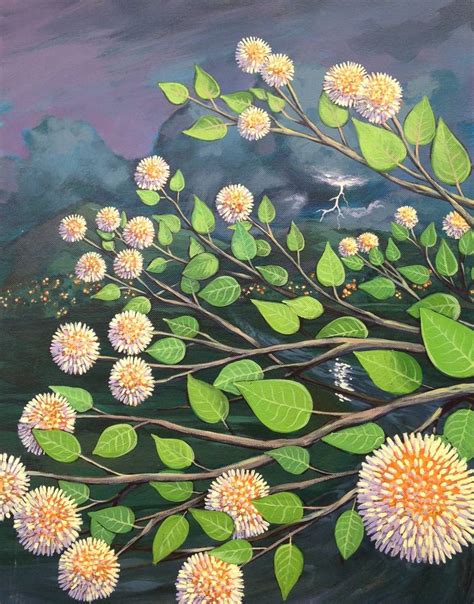 Kadamba Blooms Painting by Blane Bizzaro | Saatchi Art