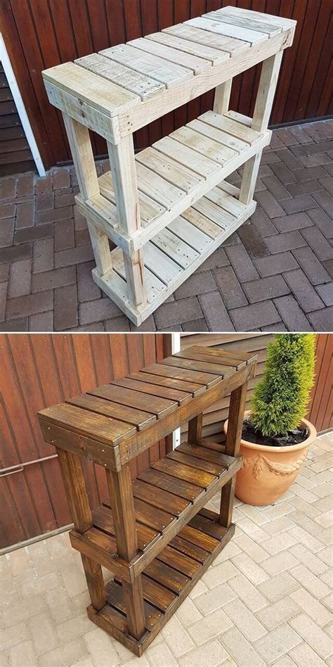 Compactly sized pallet tables | Mobilier de salon, Meubles en bois de ...