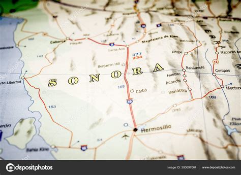 Sonora Mexico Map Travel Background Stock Photo by ©aallm 393697064